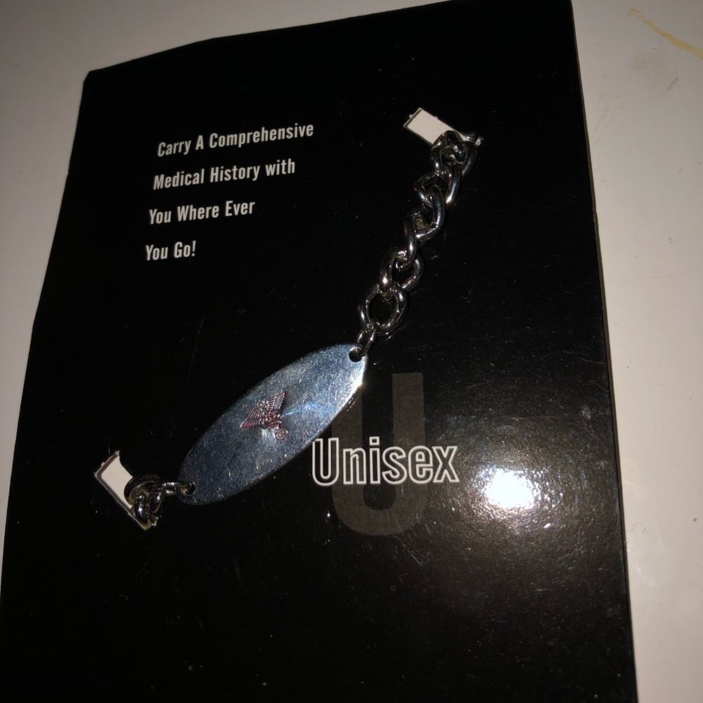 Unisex Emergency Stainless Steel Bracelet-  480 $15 or $12 w/offer